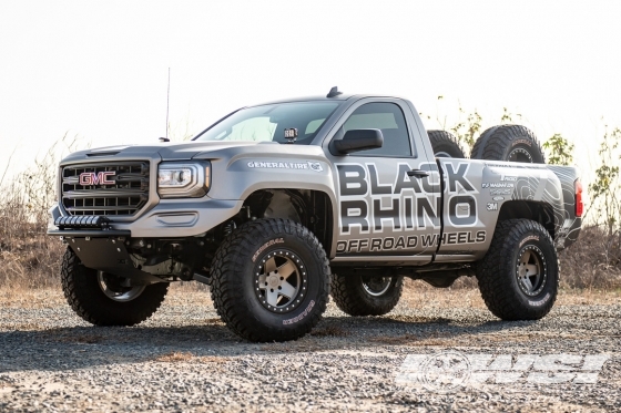 2018 GMC Sierra 2500 with 17" Black Rhino Crawler (BL) in Matte Bronze (Black Lip Ring) wheels