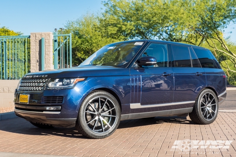 2016 Land Rover Range Rover with 22" Gianelle Davalu in Satin Black Machined wheels