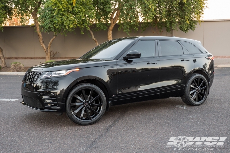 2018 Land Rover Range Rover Velar with 22" Koko Kuture Kapan in Gloss Black wheels