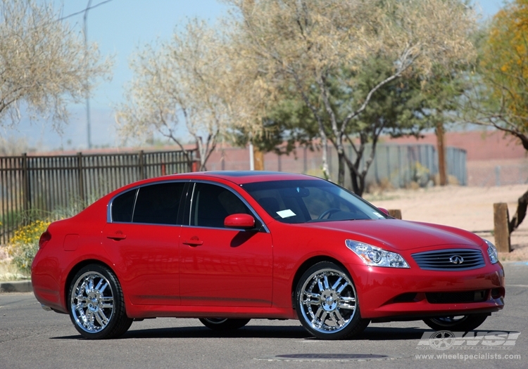 2008 Infiniti G37 with 20" Giovanna Caracas in Chrome wheels