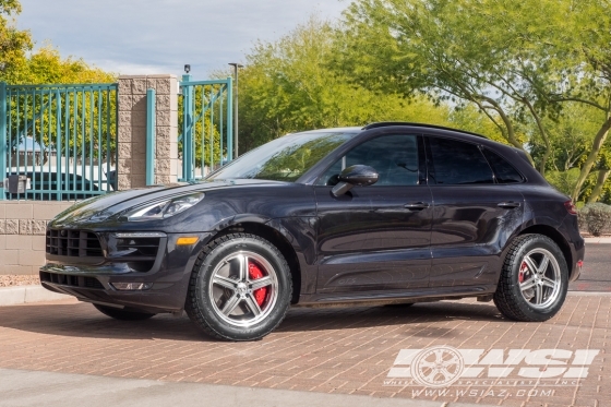 2018 Porsche Macan with 18" Mandrus Mannheim in Gunmetal Machined (Mirror Cut face ) wheels