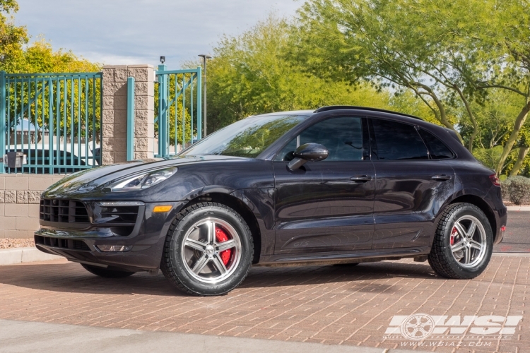 2018 Porsche Macan with 18" Mandrus Mannheim in Gunmetal Machined (Mirror Cut face ) wheels