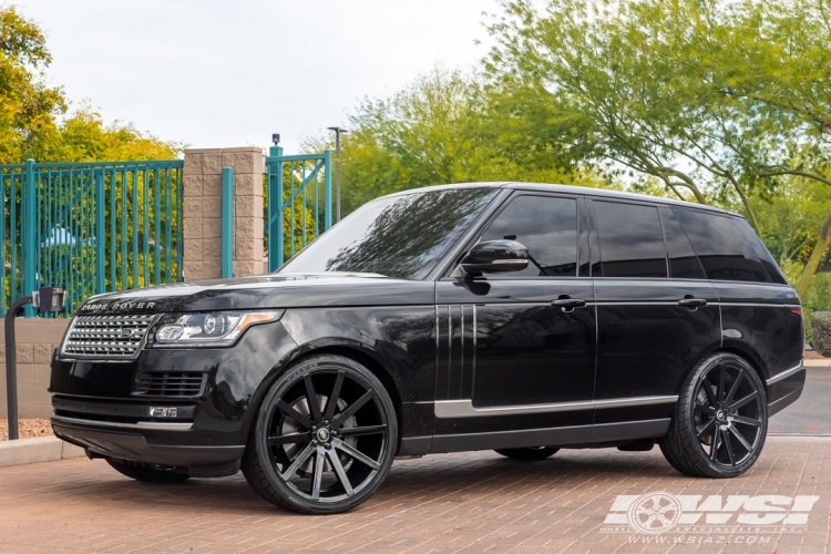 2016 Land Rover Range Rover with 24" Redbourne Kensington in Gloss Black wheels