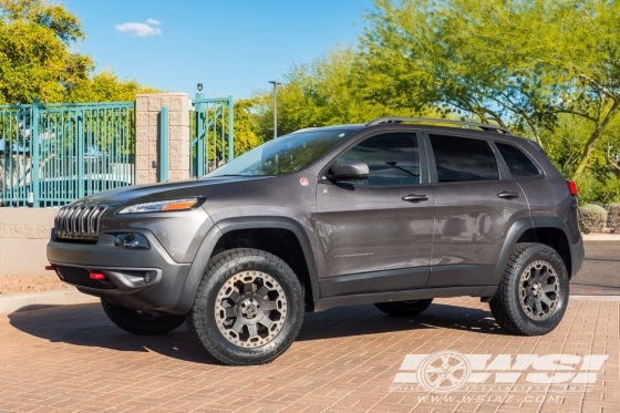 Jeep Grand Cherokee with 18" Black Rhino Warlord in Matte Black Machined (Dark Tint Lip) wheels
