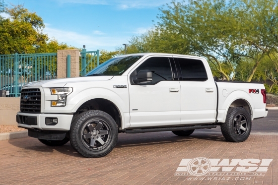 2016 Ford F-150 with 20" Black Rhino Roku in Gun Black wheels