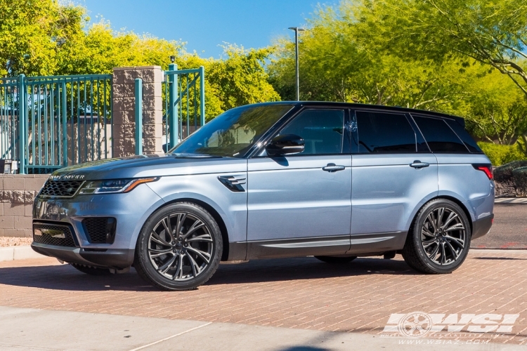 2019 Land Rover Range Rover Sport with 22" Redbourne Noble in Gunmetal (Gloss Black Face) wheels