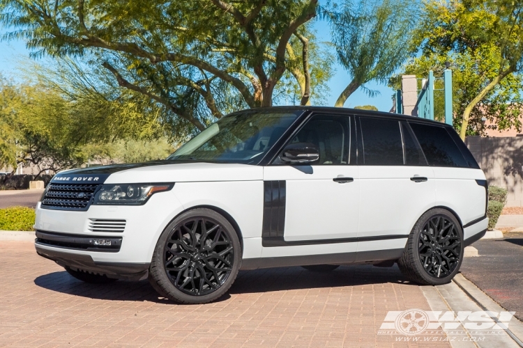 2013 Land Rover Range Rover with 24" Vossen HF-2 in Gloss Black (Custom Finish) wheels