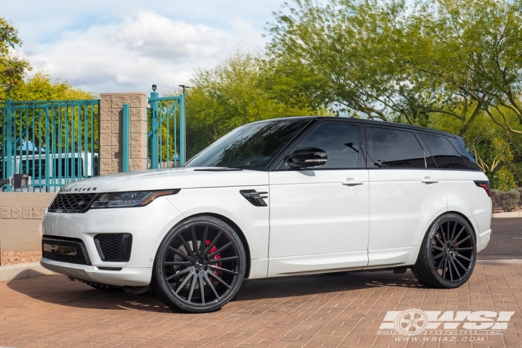 2018 Land Rover Range Rover Sport with 24" Gianelle Verdi in Gloss Black wheels