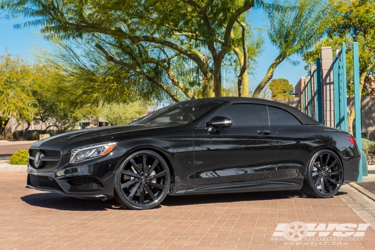 2017 Mercedes-Benz S-Class with 22" Koko Kuture Kapan in Gloss Black wheels