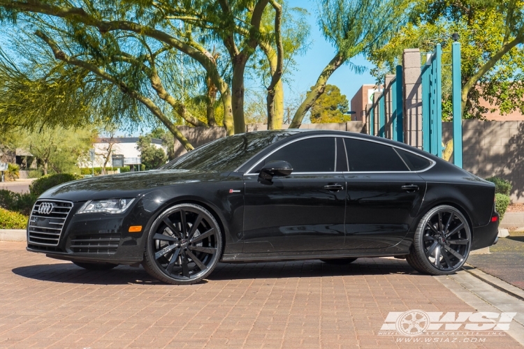 2016 Audi A7 with 22" Koko Kuture Kapan in Gloss Black wheels