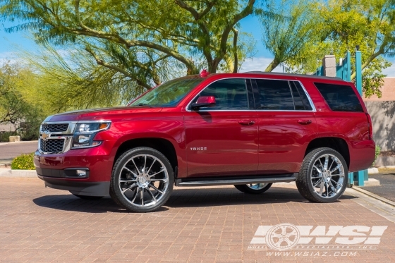 2019 Chevrolet Tahoe with 24" Status Goliath in Chrome wheels
