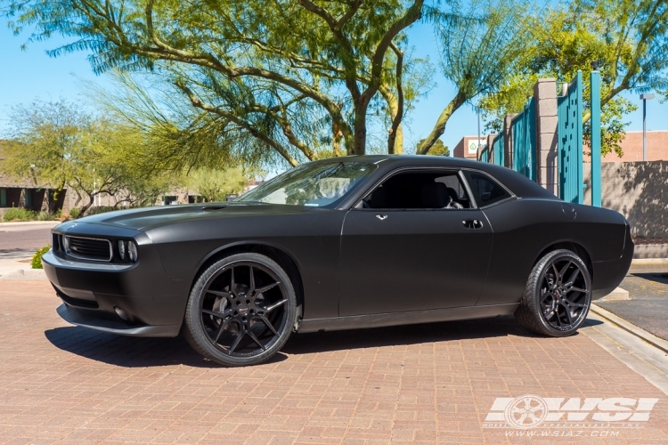 2010 Dodge Challenger with 22" Giovanna Haleb in Gloss Black wheels