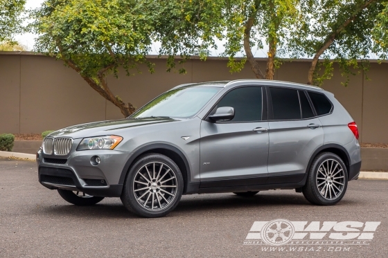 2012 BMW X3 with 20" TSW Chicane in Black Machined wheels