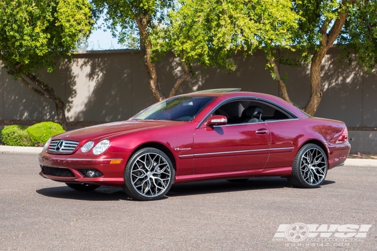 2003 Mercedes-Benz CL-Class with 20" Vossen HF-2 in Brushed Gloss Black wheels