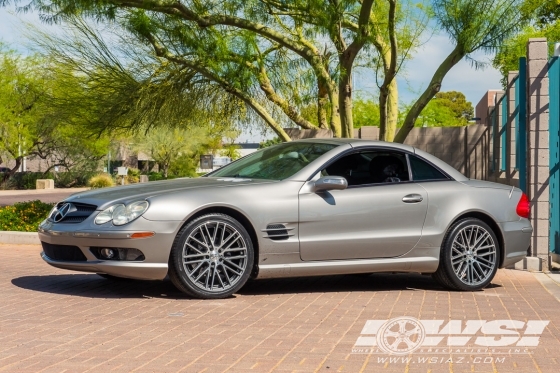 2006 Mercedes-Benz SL-Class with 19" Mandrus Masche in Gloss Gunmetal (Machined Face) wheels