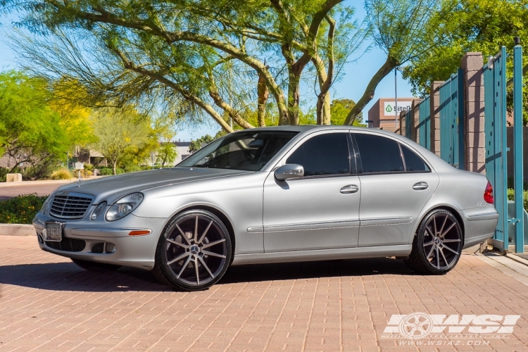 2006 Mercedes-Benz E-Class with 20" Koko Kuture Le Mans in Matte Black Machined (Dark Tint) wheels