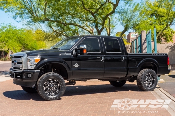 2016 Ford F-250 with 20" SOTA Off Road S.C.A.R. 8 in Black Milled (Death Metal) wheels