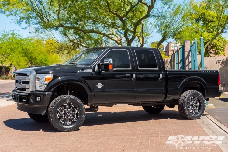 2016 Ford F-250 with 20" SOTA Off Road S.C.A.R. 8 in Black Milled (Death Metal) wheels