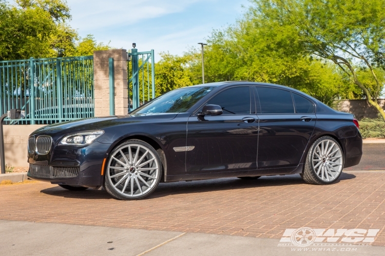 2014 BMW 7-Series with 22" Gianelle Verdi in Silver Machined wheels