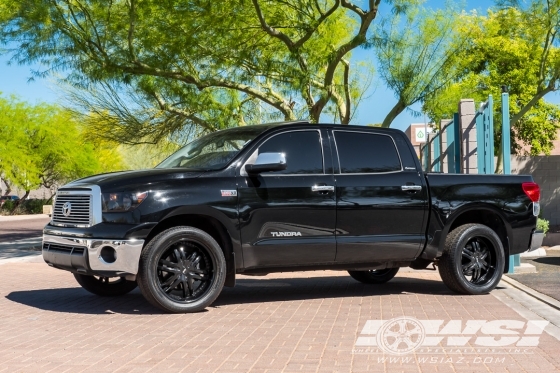 2012 Toyota Tundra with 22" Avenue A607 in Satin Black (Truck/SUV) wheels