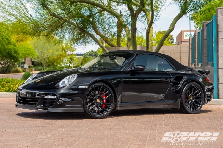 2008 Porsche 911 with 20" Victor Equipment Stabil (RF) in Matte Black (Rotary Forged) wheels