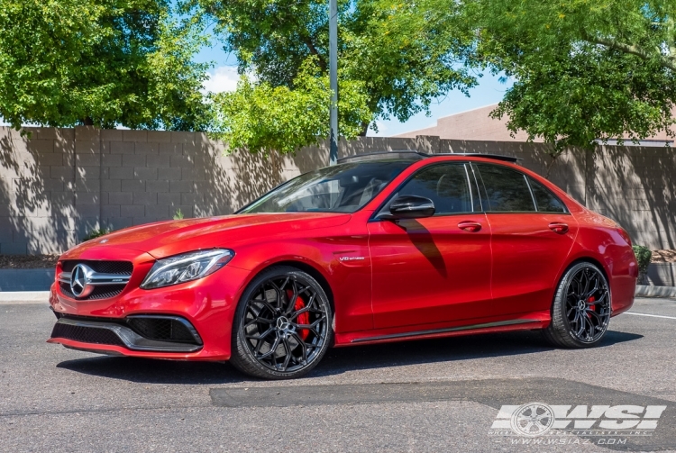 2016 Mercedes-Benz C-Class with 20" Gianelle Monte Carlo in Gloss Black wheels