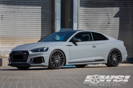 2019 Audi RS5 with 20" Vossen VFS-2 in Gloss Black Machined (Smoke Tint) wheels
