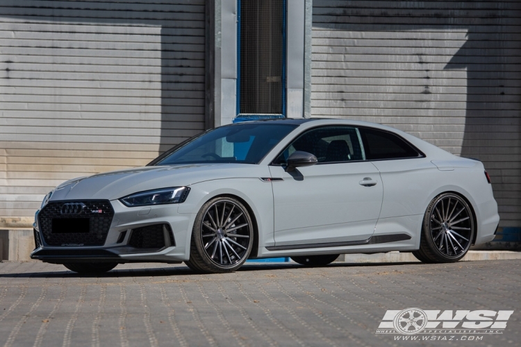 2019 Audi RS5 with 20" Vossen VFS-2 in Gloss Black Machined (Smoke Tint) wheels