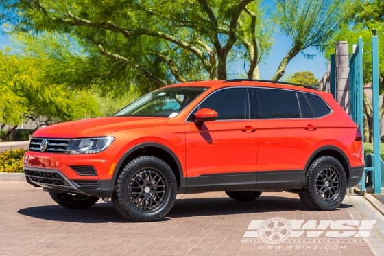 2019 Volkswagen Tiguan with 18" TSW Valencia in Matte Black wheels