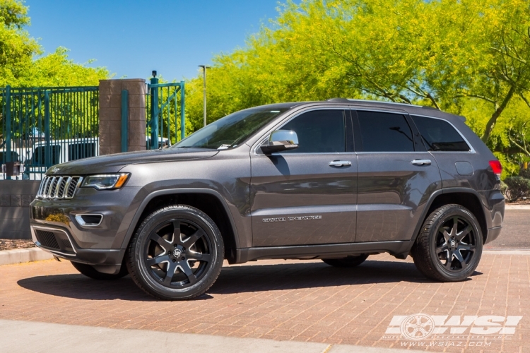 2019 Jeep Grand Cherokee with 20" Black Rhino Mozambique (RF) in Gloss Black Milled wheels