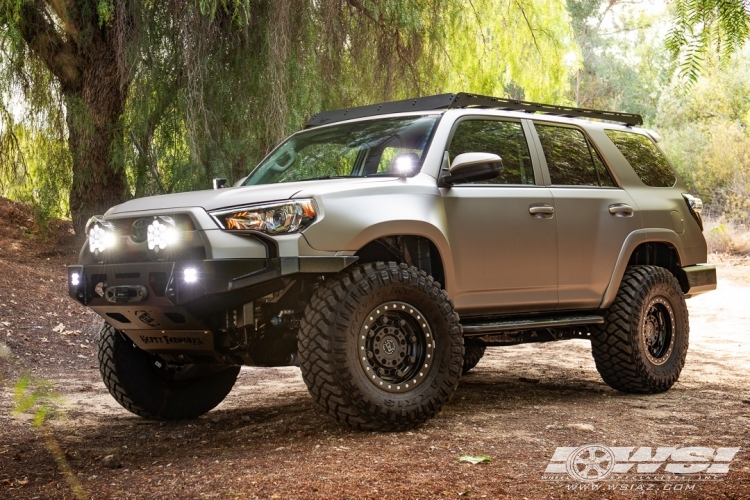 2018 Toyota 4-Runner with 17" Black Rhino Garrison (BL) in Matte Black wheels