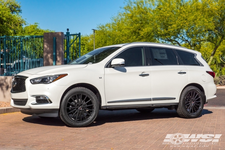 2019 Infiniti QX60 with 20" Gianelle Verdi in Gloss Black wheels