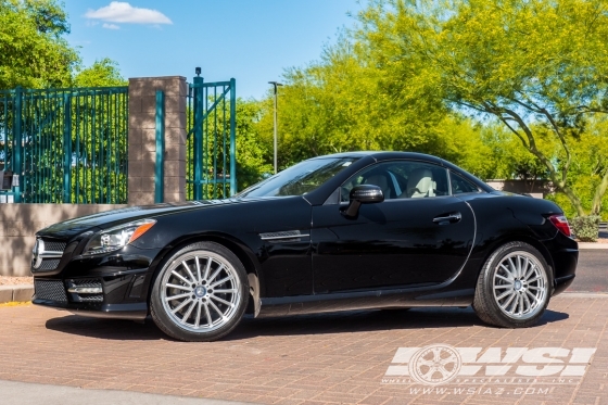 2012 Mercedes-Benz SLK-Class with 18" Mandrus Millennium in Hyper Silver (Mirror Cut Lip) wheels