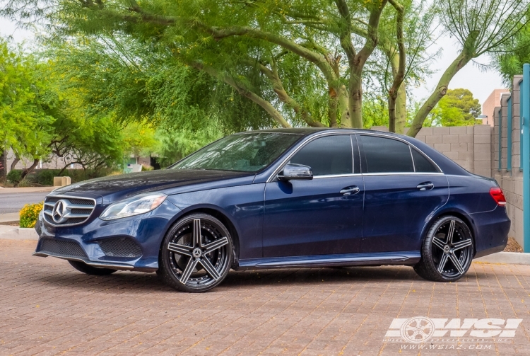 2014 Mercedes-Benz E-Class with 20" Giovanna Dublin-5 in Black Machined wheels