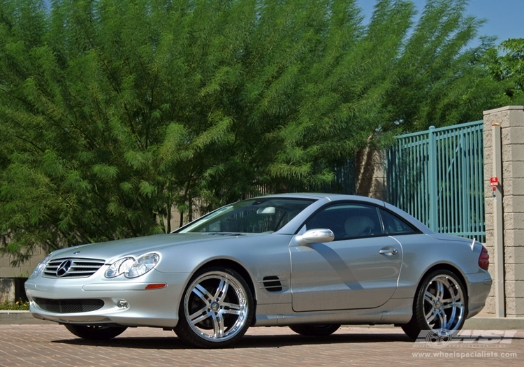 2007 Mercedes-Benz SL-Class with 20" Vossen VVS-078 in Silver wheels