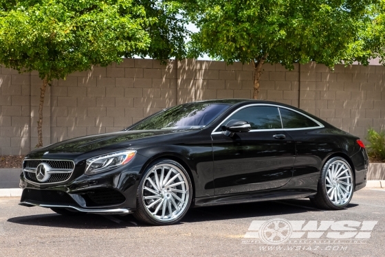 2015 Mercedes-Benz S-Class with 22" Giovanna Spira FF in Silver Machined (Directional - Flow-Formed) wheels