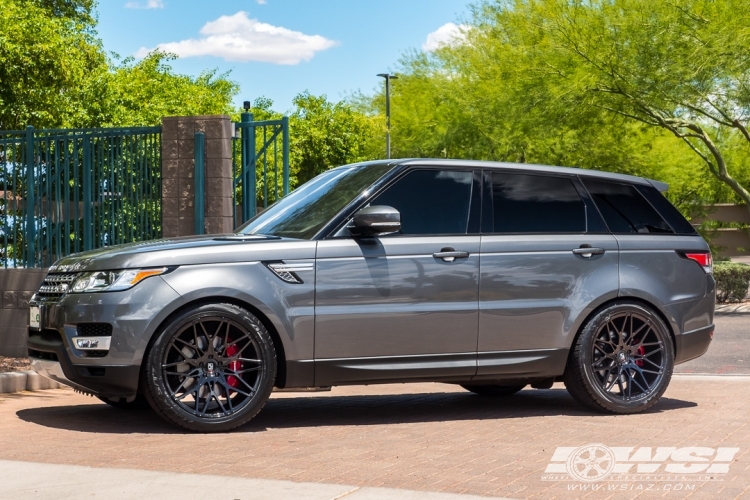 2017 Land Rover Range Rover Sport with 22" Koko Kuture Funen in Gloss Black wheels