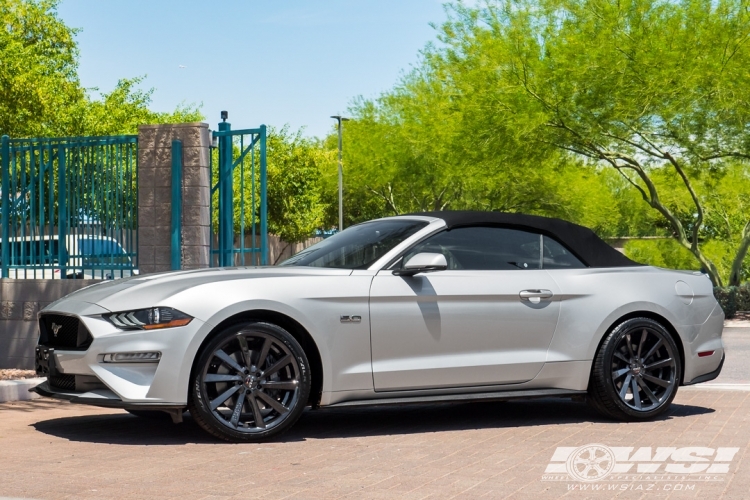 2018 Ford Mustang with 20" Koko Kuture Kapan in Gloss Black wheels