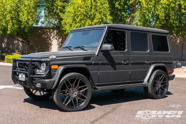 2014 Mercedes-Benz G-Class with 24" Giovanna Bogota in Black Smoked wheels