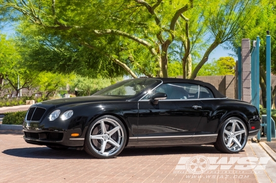 2008 Bentley Continental with 22" Lexani Savage in Silver (Chrome SS Lip) wheels