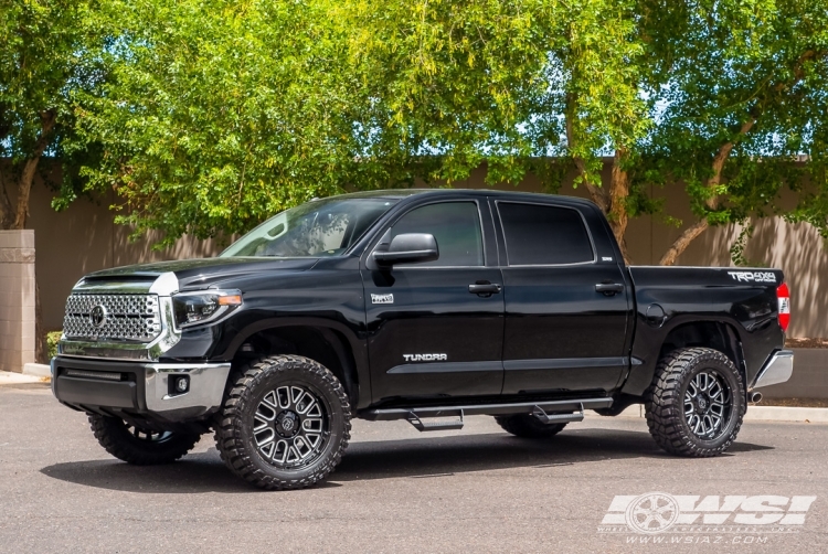 2019 Toyota Tundra with 20" Black Rhino Pismo in Black Milled wheels