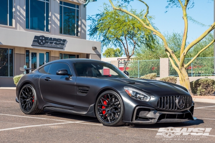 2016 Mercedes-Benz AMG GT-Series with 20" Vossen HF-2 in Gloss Black (Custom Finish) wheels