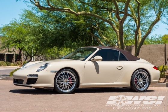 2011 Porsche 911 with 19" Victor Equipment Lemans in Chrome wheels