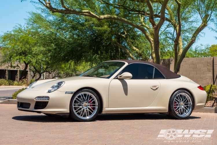 2011 Porsche 911 with 19" Victor Equipment Lemans in Chrome wheels