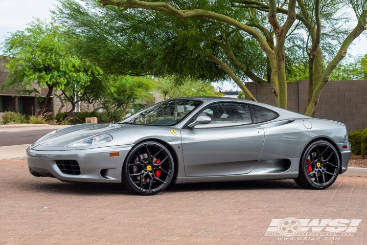 2003 Ferrari 360 with 20" Giovanna Haleb in Gloss Black wheels