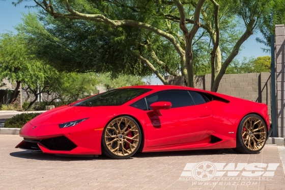 2015 Lamborghini Huracan with 20" Brixton Forged PF10 in Custom wheels