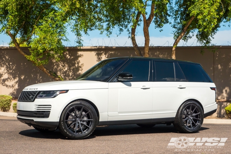 2019 Land Rover Range Rover with 22" Vossen HF-3 in Gloss Black Machined (Smoke Tint) wheels