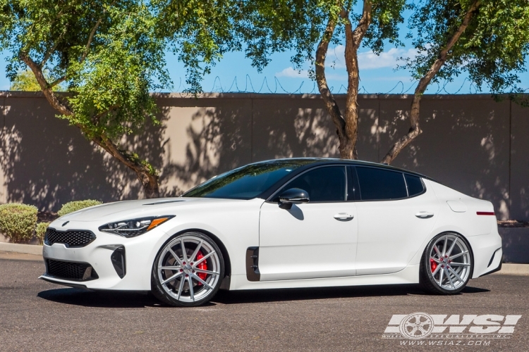 2019 Kia Stinger with 20" TSW Bathurst (RF) in Silver Machined (Rotary Forged) wheels