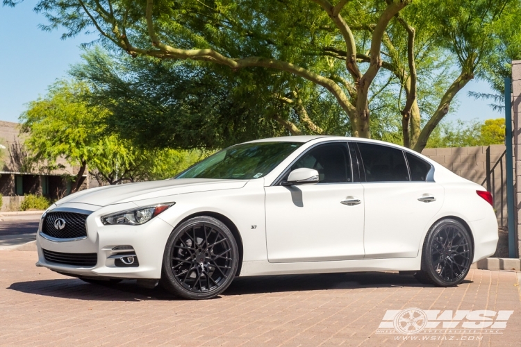 2015 Infiniti Q50 with 20" TSW Sebring in Matte Black wheels