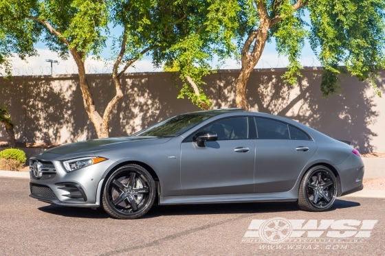2019 Mercedes-Benz CLS-Class with 20" Lexani Fiorano in Gloss Black Milled wheels